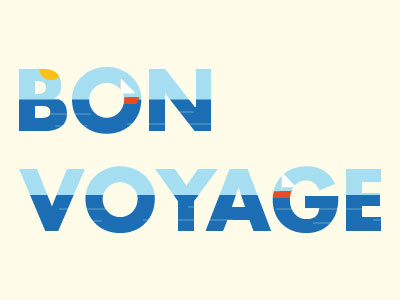 Bon Voyage adventure boat bonvoyage illustration sail sailboat sea