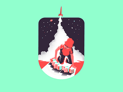 Work in Progress, Little Boy Jr. album art graphic design illustration space