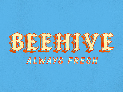 Beehive brush custom handlettering texture type