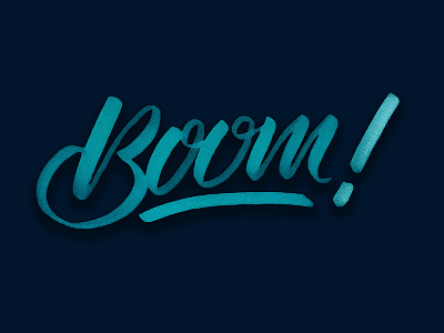 Boom calligraphy handlettering type