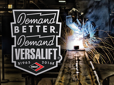 Demand Better Campaign Branding branding campaign industrial shield typography