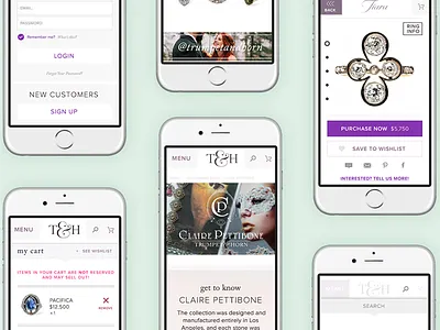 Mobile Optimized Trumpet & Horn app diamonds elegant iphone mobile mobile first product responsive shop ui ux website