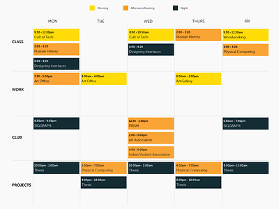 #DailyUI071 - Schedule Planner 071 dailyui daily ui