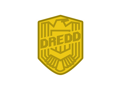 DREDD badge badge dredd gold illustration vector