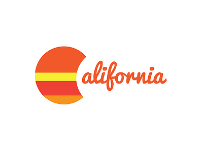 California Sunset Logo california design illustrator logo sunset vector