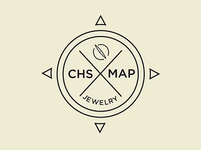 Charleston Map Jewelry brand design graphics vector
