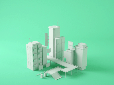 City Build 3d animation build build on c4d cinema 4d city mograph motion