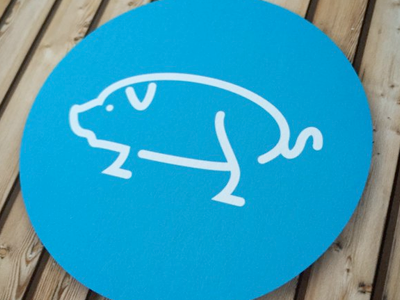 Pig animal icon illustration