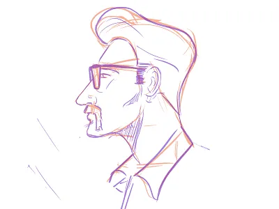Sketches art character drawing face illustration orange photoshop purple research sketch wip