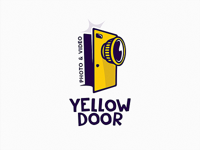 Yellow Door door icon logo photo photographer sign video yellow