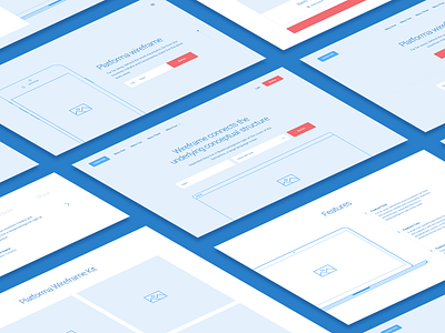 Platforma Wireframe | Coming Soon blueprint form header headers isometry perspective ui kit wireframe wireframe kit