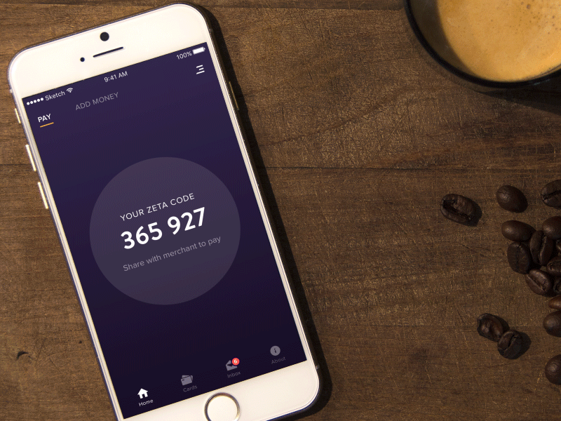 Zeta - New Skin [GIF] after effects animation app ios payment purple ui ux vector zeta