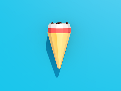 Corneto 3d modeling c4d ice cream