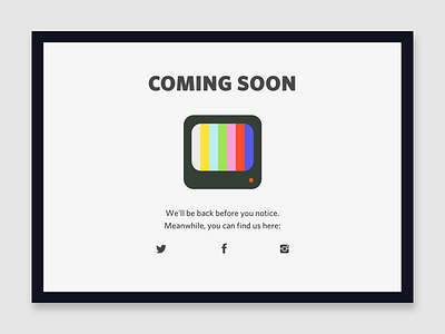 Daily UI #48 - Coming Soon coming soon daily ui dailyui ui design user interface design web design