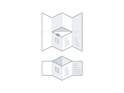 Folding instructions fold pictogram tutorial