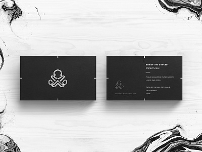 Lola mullen lowe group branding branding card design graphic design heymikel logo miguel sousa minimal modern monogram octopus