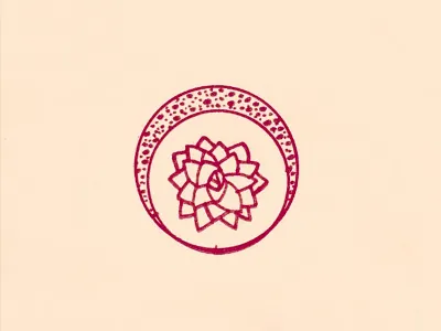 Moon Flower design flower graphic design handmade illustration moon plant