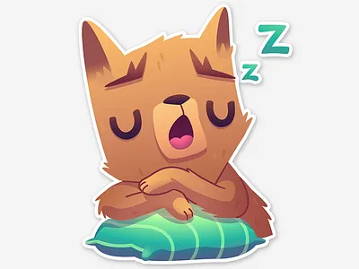 Moka - Sticker 2d art cartoon digital painting dog illustration moka sticker vector