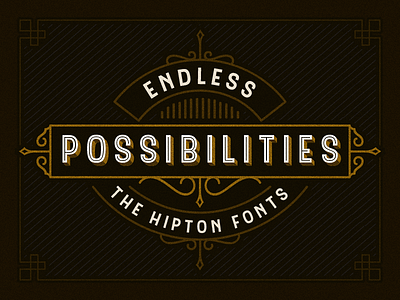 Hipton font with extras 3d font layered sign wip