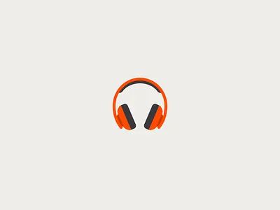 Headphones icon flat headphones icon
