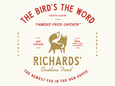 Bird's The Word 1950s atlanta fox fried chicken lettering type vintage