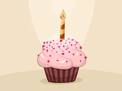 Birthday cupcake birthday cake cupcake illustration