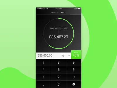 Daily UI #004: Calculator 004 calculator daily ui dailyui mobile salary tax ui ux