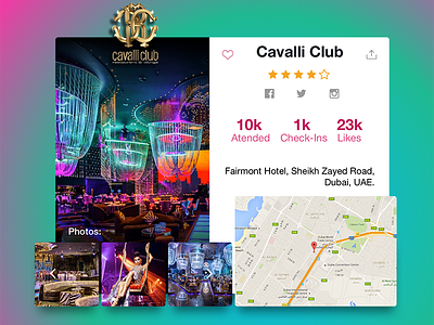 Day 029 - Club Profile 100days card club event interface ui