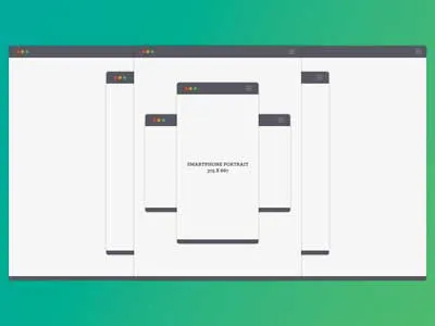 Flat Responsive Broswer Windows browser flat mockup responsive