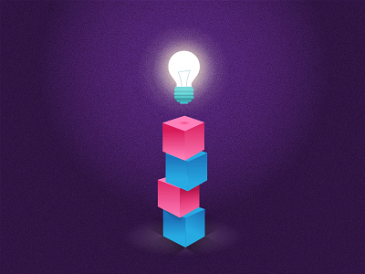 36 days of type - I 36days 36daysoftype blue box gradient krado lettering light pink purple shadow white