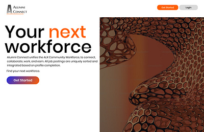 ALUMNI CONNECT app design landingpage ui ux website
