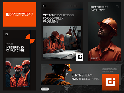 CORNERSTONE ENGINEERING branding design graphic design illustration logo typography ui ux web design