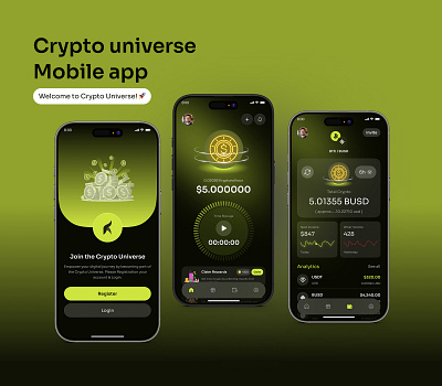 Crypto Blockchain Mobile app blockchain blockchain application crypto crypto blockchain investment application mobile app ui