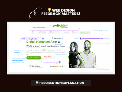 Hero Web Explanation: UX design interface product service ui ux web webdesign website