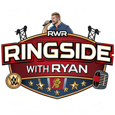 "Ringside with Ryan" Wrestling Podcast Logo. media