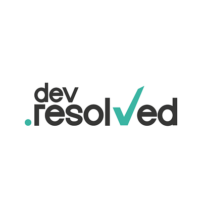 Dev.Resolved Logo branding graphic design logo typography logo