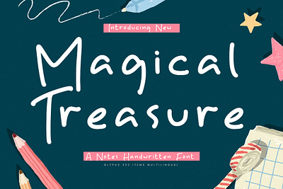 Magical Treasure - A Notes Handwritten Font style