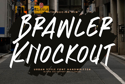 Brawler Knockout - Urban Style Font Handwritten style