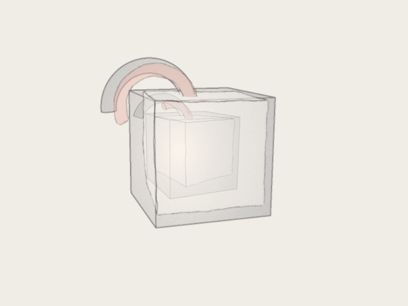 Boxception abstract animation box cube design gif loop minimal mograph motion sketch tube
