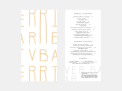 River Bar bar brand branding custom hand drawn hospitality logo menu menus restaurant