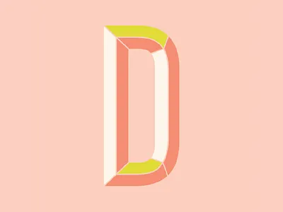 D 36 days of type d dropcap lettering shadows typography vector