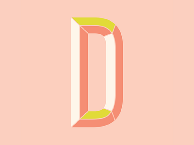 D 36 days of type d dropcap lettering shadows typography vector