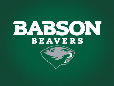 Babson College Beavers athletics beaver boston college custom design engineer illustration mascot roundel stripes university