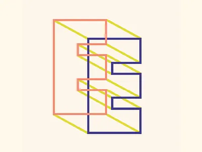 E 36 days of type d dropcap lettering shadows strokes typography vector