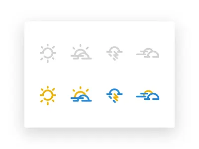 Weather & Location icon illustration location los angeles monoline simple weather