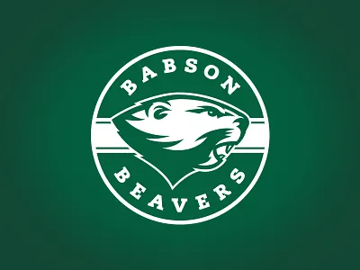 Babson College Beavers athletics beaver boston college custom design engineer illustration mascot roundel stripes university