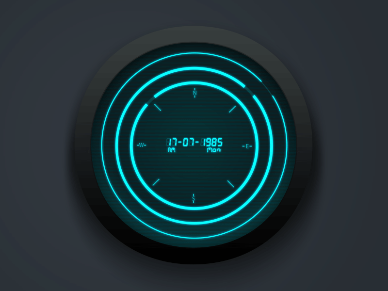 Experiment with Digital Clock animation digital clock ui