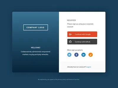 Register screen login signin sketch ui welcome