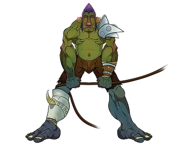 Half Orc Barbarian