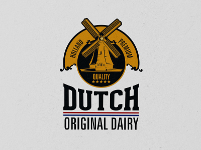 Dutch Dairy dutch holland retro windmill